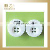 4 Hole Rubber Button in White Color
