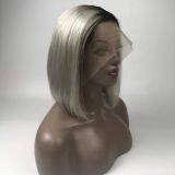 Handmade Full Lace Wig 100% Natural Human Hair Ombre Color thumbnail-2