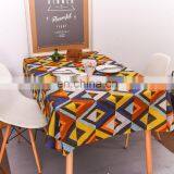 Colored Geometric Tablecloth Party Table Cloth Custom Design Cotton Table Cloth thumbnail-5
