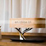 MESUN Table Lamp Wood Touch Led Wireless Phone Charger Night Lamp With Speaker