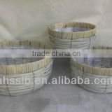 2013 Antique Color Woven Willow Garden Decoration Flowerpot thumbnail-1