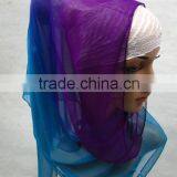 S587 Printed Silk Gradient Newest Islamic Scarf thumbnail-1