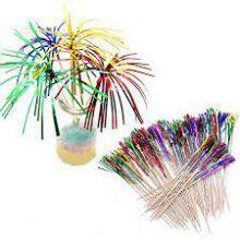 Cocktail Skewers, Cocktail Picks, Cocktail Fireworks, Toothpicks for Cake Decoration Bamboo Toothpicks Party Skewers for Fruit, Snacks, Party, Finger Food, Christmas Decoration 100 Pieces thumbnail-1