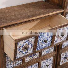 Living Room Tall Vintage Antique Wooden 5-drawers Furniture Filing Cheap Storage Cabinet thumbnail-5