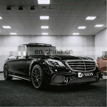 ABS PP material of body kit for Mercedes Benz S-class W222 upgrade to S65 Model with front/rear bumper assembly