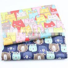 Cartoon Bear Cat Printed Fabric Twill Kindergarten Children's Pure Cotton Bed Products Student Bed Sheet All Cotton Fabric thumbnail-1
