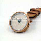 2016 Newest Japanese Miyota 2035 Movement Wristwatches Genuine Leather Watches Bamboo Wooden Watches for Men and Women Best Gift thumbnail-6