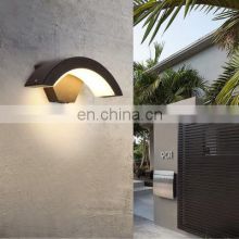 IP65 Waterproof Outdoor Lamp Sensor 12W 15W 18W Garden Porch Sconces Arc Downward Curve LED Wall Light