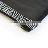 Multi Purpose 4 Pcs Mesh Bag Set Travel Cosmetics Organizer Business Card Organizer With Zebra Leather Trim thumbnail-4