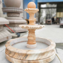 Ou Yi Stone Sculpture Fountain Manufacturer Sunset Red Wind Water Ball Villa Landscape Decoration Marble Fountain Processing Customization thumbnail-2