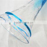 Glass Tall Pillar Candle Holders Cheap Glass Hurricane Candle Holders Standing Clear+light Blue Candelabras