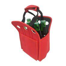 Insulated Neoprene Wine Carrier Tote 6 Pack Beer Water Can Bottle Holder Sublimation Cooler Bag Case for Travel thumbnail-2