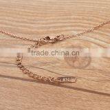 Rose Gold Necklace Fashion Jewelry Ruby Crystal Statement Necklace thumbnail-4