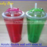 BPA Free AS Tumblers Cups With Slide Lids and Silicone Straw FDA Standard thumbnail-3