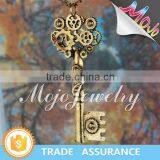 Fashion Design Antique Gold Necklace With Key Pendant on Sale thumbnail-1