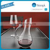 Anhui glass factory hand blown glassware winery glass wine decanter with handle