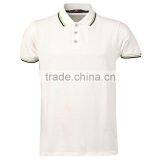 Stripped Collars Mens Three Button Short Sleeve Polo Shirts thumbnail-1