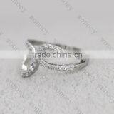Fashion Wholesale American Gold Plated Paved Diamond Ring thumbnail-3