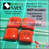 CL21 MEF Metallized Polyester Film Capacitor 104J 400V Capacitor thumbnail-3