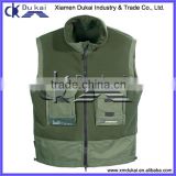 Men's olive polar fleece fishing vest
