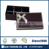 wholesale custom design eco-friendly 6 chocolate packaging box with partition