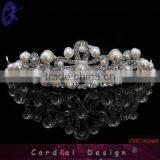 Fashion Design Wedding Accessories Alloy Pearl Tiara Crown In Bulk Order thumbnail-1