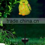 Hotsale Mini Ceramic Owl Solar Powered Garden Led Lights