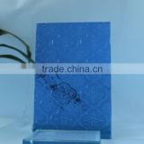 5mm Blue Floar Patterned glass