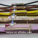 Lady's Fashion Colorful Skinny Belt With Diamond for Dress thumbnail-3