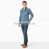 Men's Latest Casual,cool Style Long Sleeve Jeans Shirt thumbnail-1