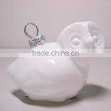 Bird Hanging Decoration - White Owl Christmas Ornament