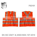 2016 new sleeveless uniform reflective tape safety vest