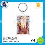 High Quality Cheap Souvenir Custom Acrylic Printed Keychain