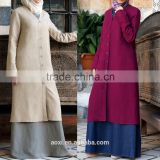 OEM service China factory custom made Wholesale ethnic muslim cardigant jacket top