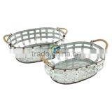 Hot Sale 2 Piece Set Metal Basket