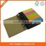 Mini Many Levels Hardcover Neon Color Paper Spiral Sticky Notes Memo Pad Set