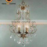Traditional Chandelier Lamp IC4009-4AG Arm Beaded Crystal Chandelier Crystals Vintage Lighting Ceiling Light