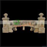 Hand Carved Outdoor Marble Bench Curved Bench