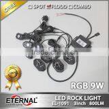 9W High Brightness Multicolor RGB Rock Lights For Jeep Wrangler JK TJ WJ XJ MJ Trucks Offroad thumbnail-6