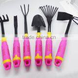 Pink 6 Piece Garden Tool Set - Trowel, Rake, Cultivator, Rakes & More! GIFT SET thumbnail-1
