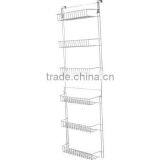 White Overdoor Wire Metal Tire Storage Rack thumbnail-2