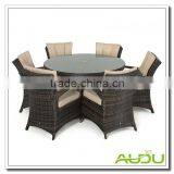 Audu Tuscany Brown Rattan Garden Dining Set With 6 Seat thumbnail-3