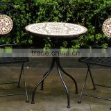 Outdoor ceramic tile table