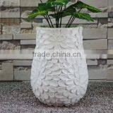 Hot Sale Flower Relief Polyresin Garden White Antique Pot Planter thumbnail-1