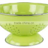 Hot Sale Green Powder Coated Kitchen Food Metal Colander thumbnail-2