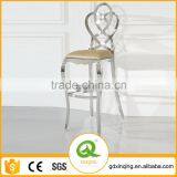 03# Modern Design Luxury Stainless Steel and Leather Bar Stool