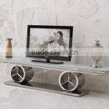 E413 Home Funituire Tempered Glass Modern TV Stand Showcase thumbnail-2