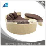 Outdoor Wicker Patio Daybed With Ottoman and Cushions thumbnail-2