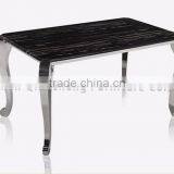 Simple Stainless Steel 4 Legs Dining Table Set thumbnail-4