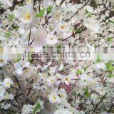Artificial Peach Blossom Tree White Silk Flowers Cherry Wedding Tree thumbnail-2